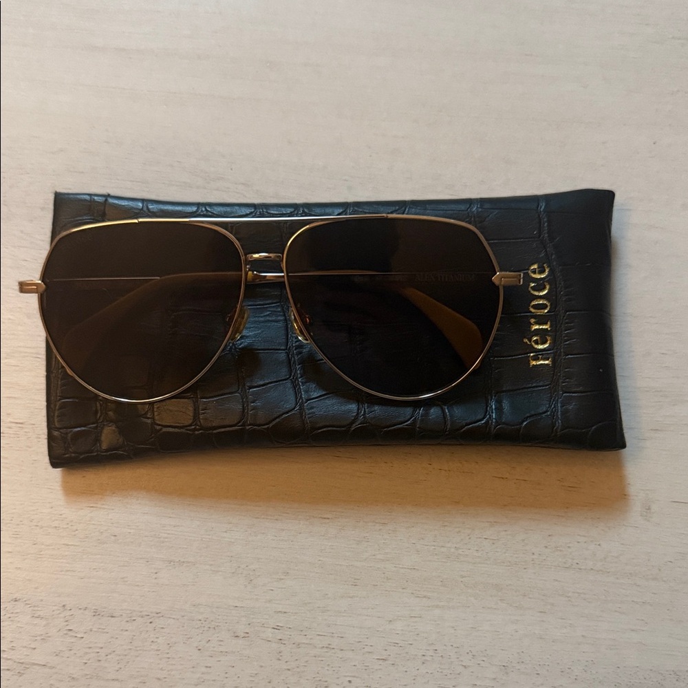 Gold Aviator Sunglasses